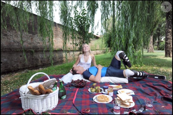 Oscar Pistorius et son ex-compagne Jenna Edkins posent en 2008 en Italie.
Photo exclusive