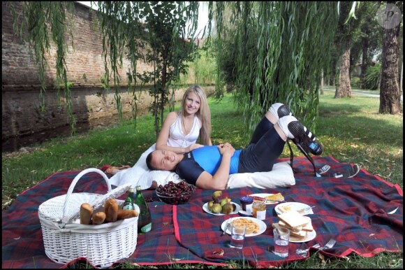 Oscar Pistorius et son ex-compagne Jenna Edkins posent en 2008 en Italie.
Photo exclusive