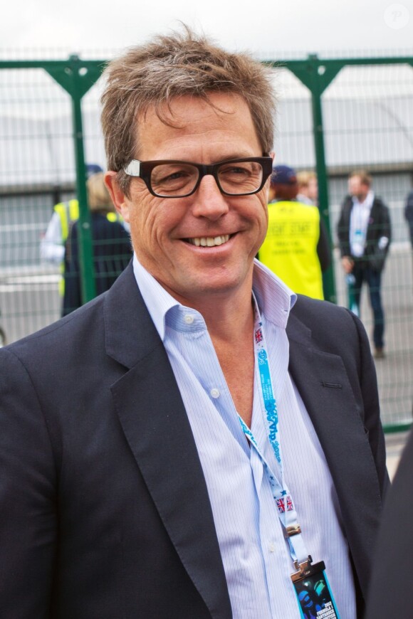 Hugh Grant à Silverstone en juillet 2012