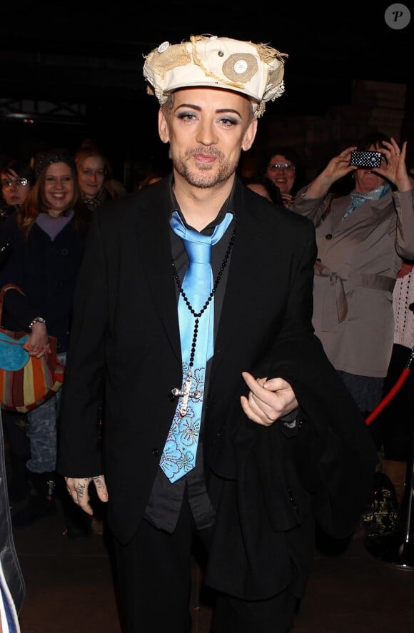 Boy George aux Whatsonstage Awards à Londres, le 17 février 2013.