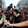 Selena Gomez sortant de l'hôtel Le Bristol à Paris pendant la promotion du film Spring Breakers le 17 février 2013