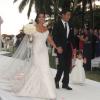 Mario Lopez et Courtney Mazza avec leur fille Gia Francesca, 2 ans, lors de leur mariage romantique à souhait au Mexique le 1er décembre 2012. Le couple a annoncé en février 2013 attendre son deuxième enfant.