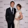Clotilde Courau et son mari le prince Emmanuel-Philibert de Savoie, sur le tapis rouge de la soirée organisée par le bijoutier de luxe Bulgari en hommage à Elizabeth Taylor, à Beverly Hills, le 20 février 2013.