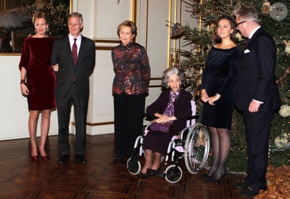 Le prince Laurent de Belgique et la princesse Claire au concert de Noël au palais royal le 19 décembre 2012