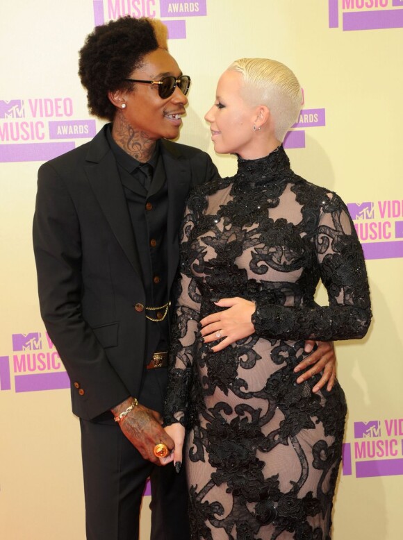 Amber Rose et Wiz Khalifa lors des MTV Video Music Awards 2012 à Los Angeles. Le 6 septembre 2012.