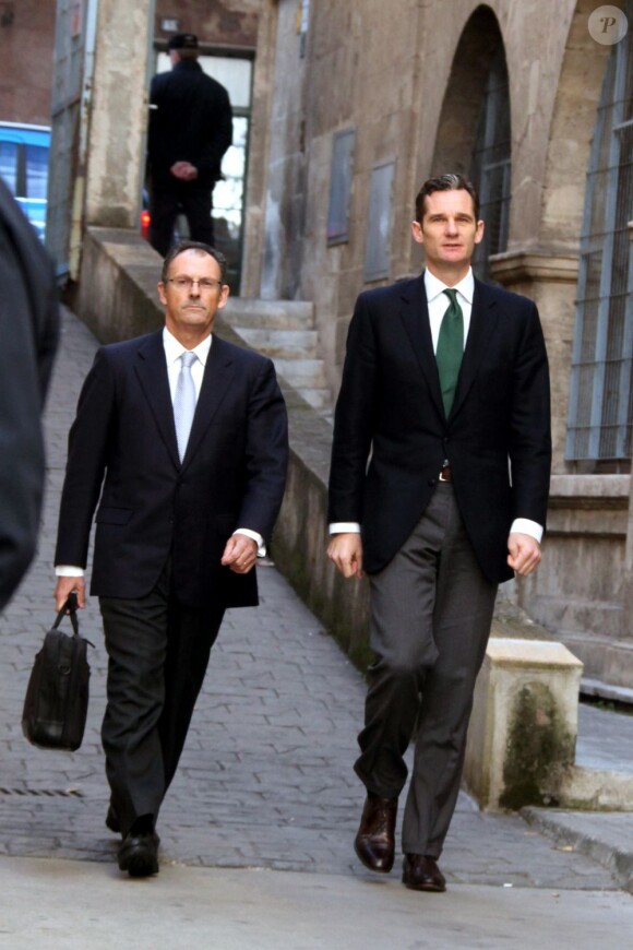 Iñaki Urdangarin au tribunal de Palma de Majorque en février 2012 dans le cadre de l'affaire Noos, dans laquelle il a été mis en examen pour détournement de fonds.
