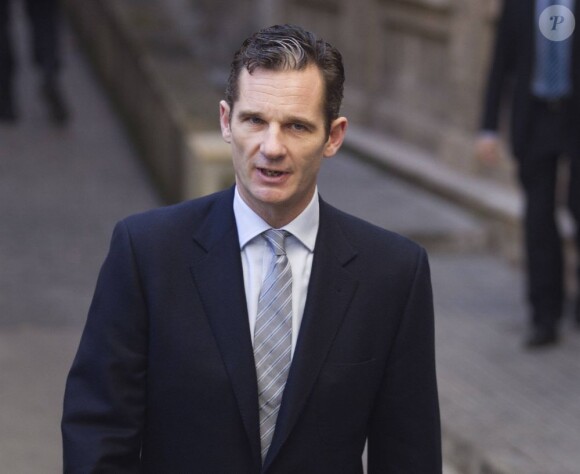 Iñaki Urdangarin au tribunal de Palma de Majorque en février 2012 dans le cadre de l'affaire Noos, dans laquelle il a été mis en examen pour détournement de fonds.