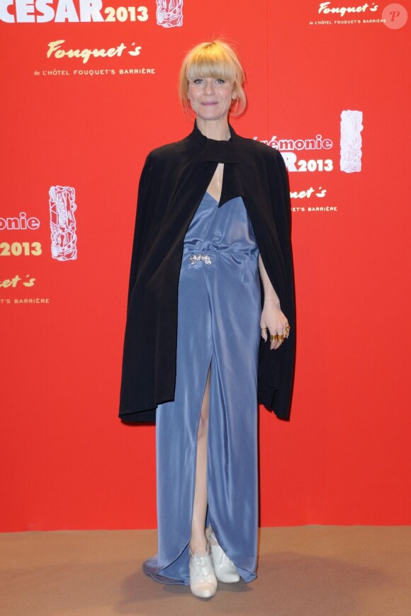 Marina Foïs au restaurant Fouquet's pour le Dîner de gala de la 38e cérémonie des César à Paris, le 22 février 2013.