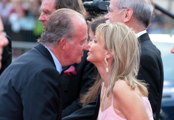 Le roi Juan Carlos Ier d'Espagne et sa tendre amie Corinna zu Sayn-Wittgenstein aux Laureus Awards en 2006 à Barcelone.