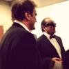 Quentin Tarantino et Jack Nicholson en discussion dans les coulisses de la soirée.