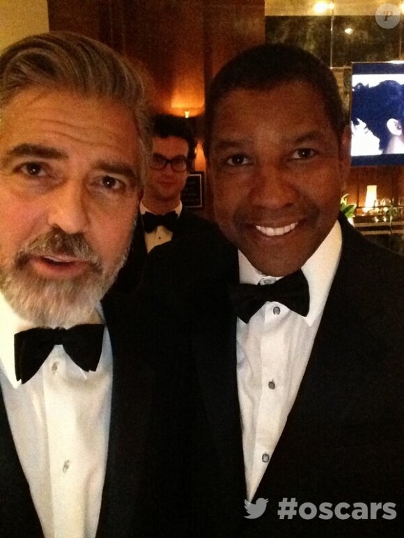 Denzel Washington et George Clooney en coulisse.