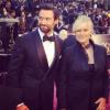 Hugh Jackman et Deborra-Lee Furness sur le tapis rouge des Oscars.