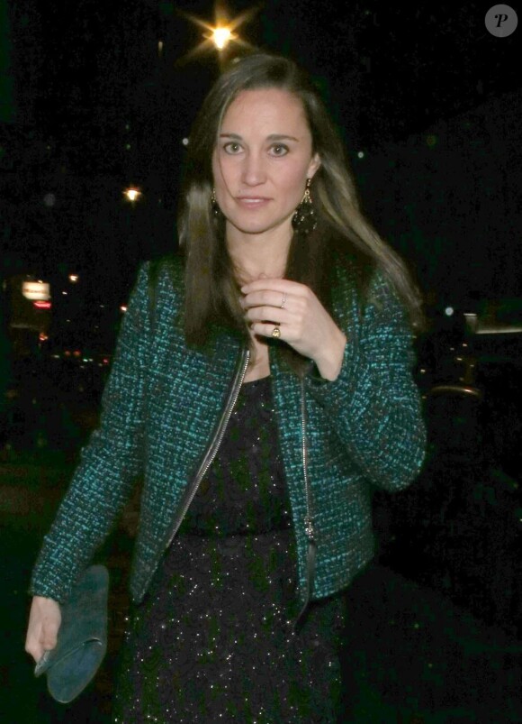 Pippa Middleton se rend dans un club à Londres, le 13 décembre 2012.