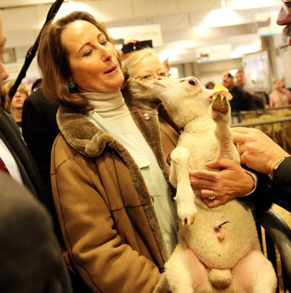 Ségolène Royal en visite au Salon de l'Agriculture, à Paris, le 27 février 2013.