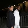Kim Kardashian et Kanye West arrivent à la Halle Freyssinet pour assister au défilé Givenchy prêt-à-porter automne-hiver 2013-2014. Paris, le 3 mars 2013.