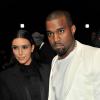 Kim Kardashian et Kanye West assistent au défilé Givenchy prêt-à-porter automne-hiver 2013-2014 à la Halle Freyssinet. Paris, le 3 mars 2013.