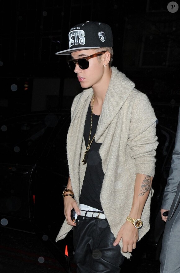 Justin Bieber va fêter son anniversaire dans une discothèque à Londres le 28 février 2013.