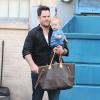 Hilary Duff, son mari Mike Comrie et leur fils Luca vont faire du shopping à West Hollywood, le 3 mars 2013.