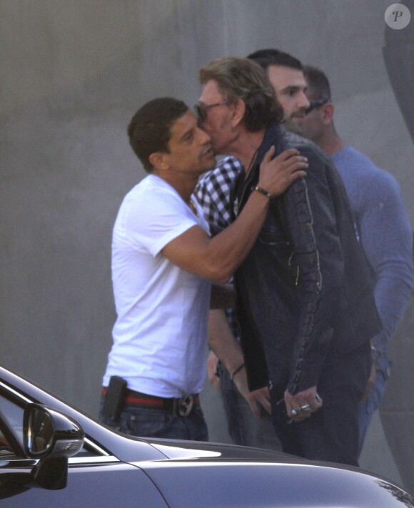 Exclu - Johnny Hallyday et l'acteur Saïd Taghmaoui se sont retrouvés à Los Angeles. Le 28 février 2013.