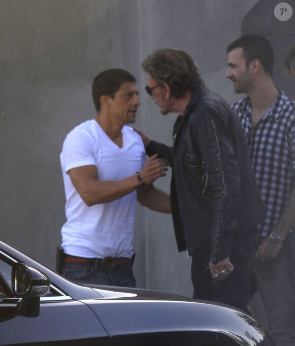 Exclu - Johnny Hallyday et Saïd Taghmaoui se sont retrouvés à Los Angeles. Le 28 février 2013.