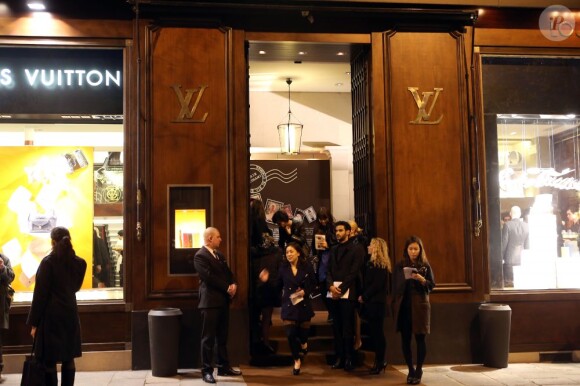 Soirée dans la boutique Louis Vuitton à Paris, le 5 mars 2013.