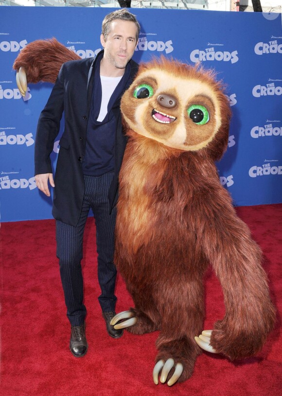 Ryan Reynolds lors de l'avant-première du film d'animation Les Croods à New York le 10 mars 2013