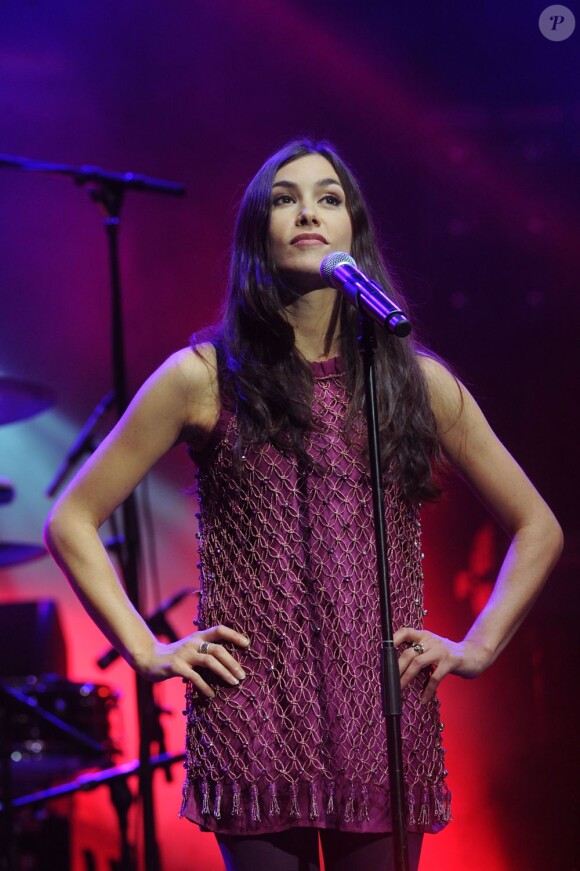 Olivia Ruiz lors d'un concert à L'Olympia à Paris, le 17 novembre 2011.
