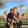 Les fiancés Christian Audigier et Nathalie Sorensen en voyage en amoureux au Maroc. Février-Mars 2013.