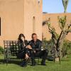 Christian Audigier et Nathalie Sorensen, mannequin brésilien, en voyage en amoureux au Maroc. Février-Mars 2013.