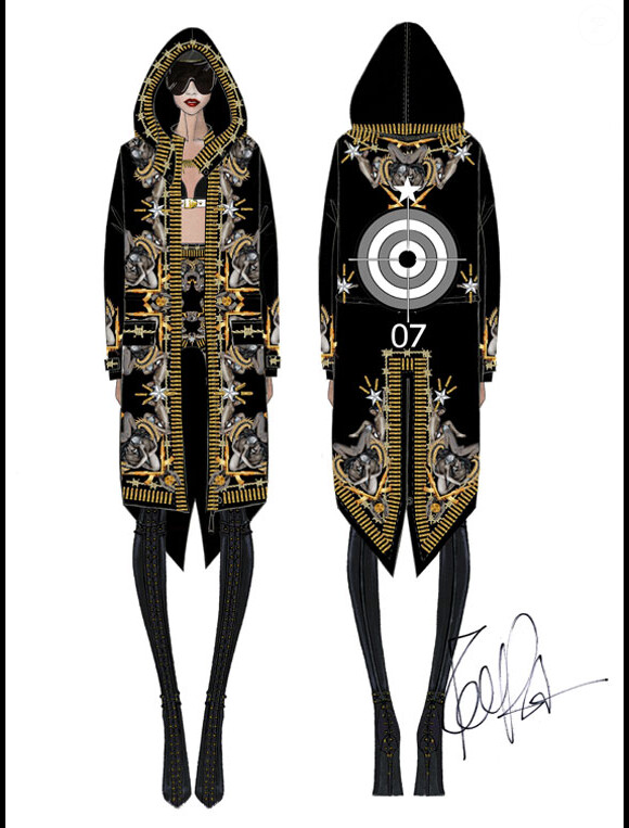 Le costume de Rihanna pour sa tournée Diamonds World Tour imaginé par Riccardo Tisci, directeur artistique de Givenchy.