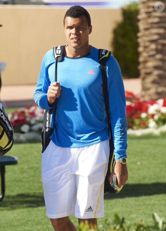 Jo-Wilfried Tsonga le 11 mars 2013 durant le BNP Paribas Tennis Open à Indian Wells
