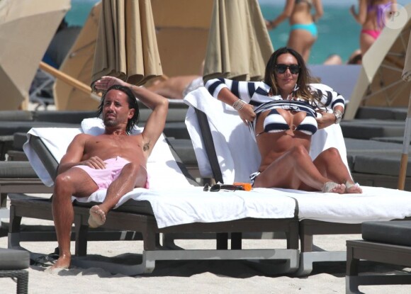 Tamara Ecclestone et son fiancé Jay Rutland profite du soleil de Miami le 13 mars 2013