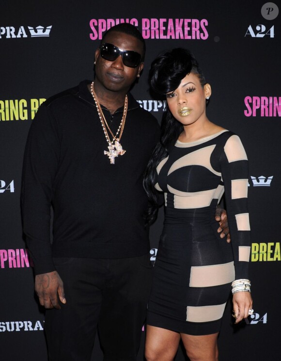 Gucci Mane et sa compagne à la première de Spring Breakers aux ArcLight Cinemas de Los Angeles, le 14 mars 2013.