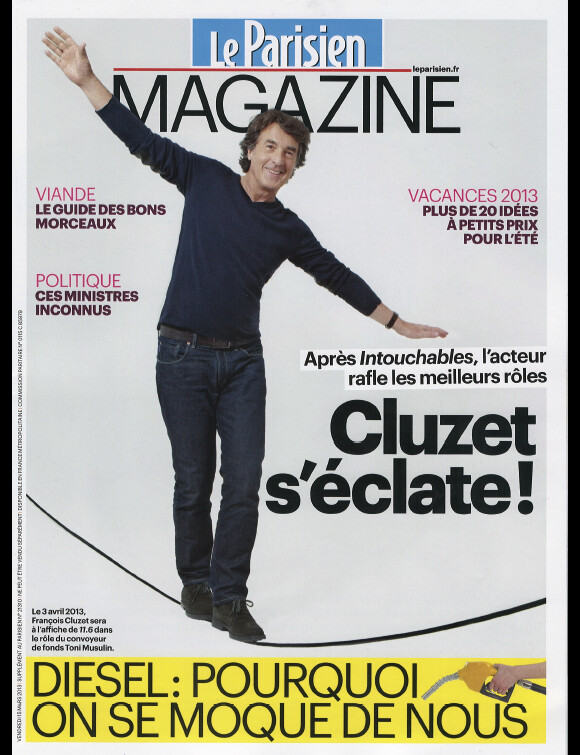 François Cluzet en couverture du supplément magazine du Parisien (15 mars 2013)