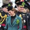 Le duc et la duchesse de Cambridge, le prince William et Kate Middleton, assistent à la Saint Patrick à Mons Barracks à Aldershot, le 17 mars 2013