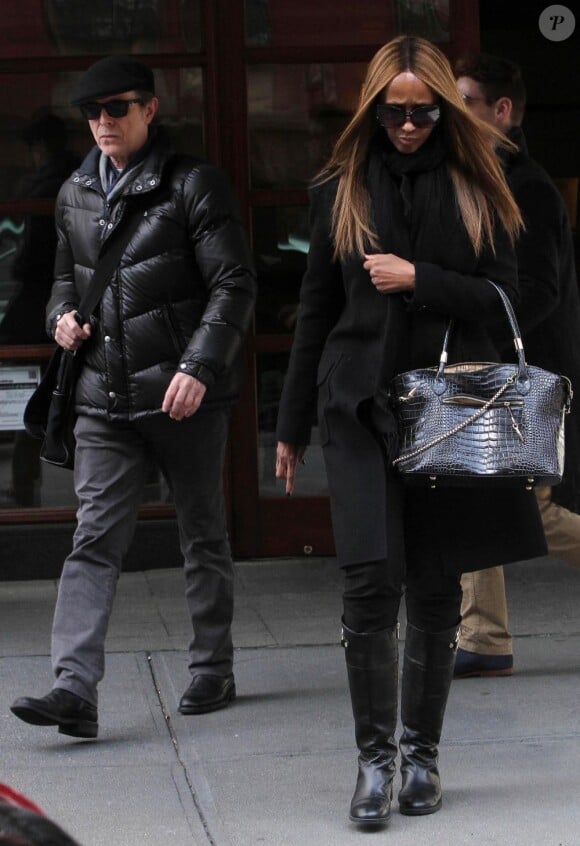 Exclu - David Bowie et son épouse Iman à New York, le 13 mars 2013.