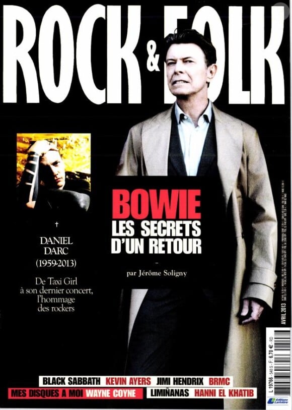 David et le regretté Daniel Darc en couverture de Rock & Folk, en kiosques le 16 mars 2013.