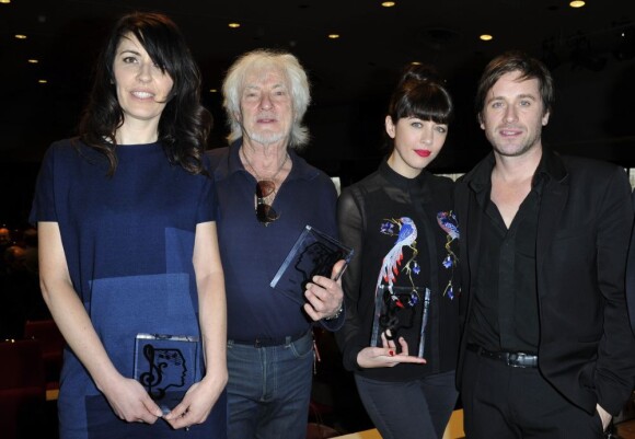 La Grande Sophie, Hugues Aufray, Nolwenn Leroy - Lauréats des Grands Prix de l'UNAC 2013 à la Sacem à Paris. Le 18 mars 2013. Thomas Dutronc était avec eux. 