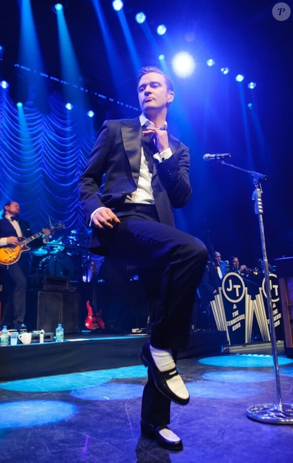Justin Timberlake lors de l'after-show des Brit Awards au Forum. Londres, le 20 février 2013.