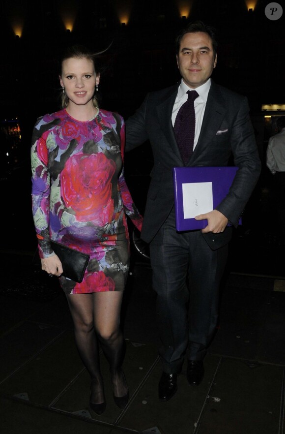 Lara Stone et David Walliams à Londres, le 15 mars 2013.