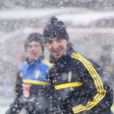 Zlatan Ibrahimovic s'entraîne avec l'equipe nationale suédoise à Stockholm le 19 mars 2013.