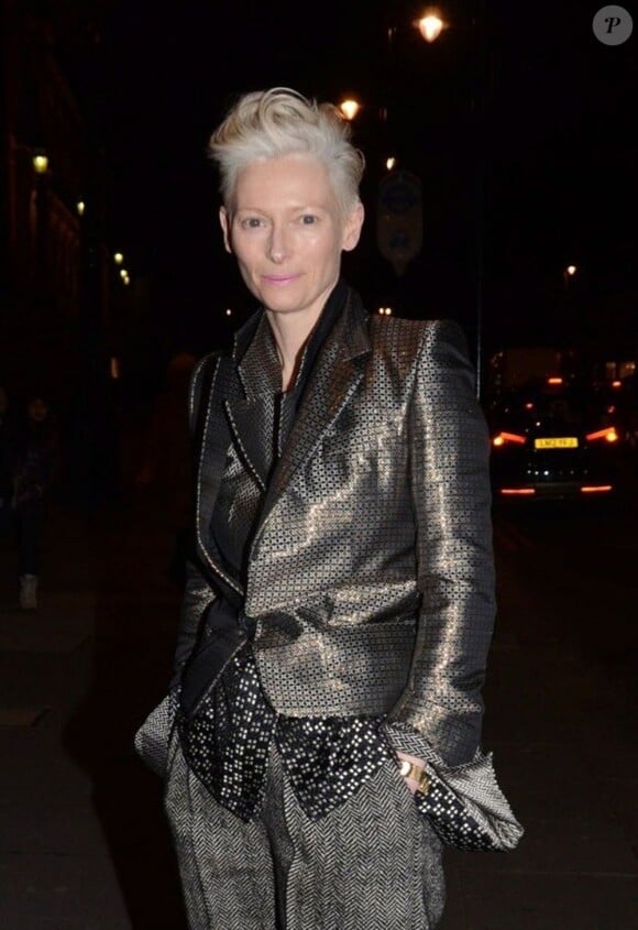 Tilda Swinton - avant-première VIP de la rétrospective "David Bowie Is" au Victoria and Albert Museum - à Londres le 20 mars 2013.