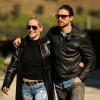 Sharon Stone, une blonde radieuse et lookée au côté de son boyfriend Martin Mica dans la vallée du Douro, Portugal, le 21 mars 2013.
