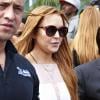 Lindsay Lohan quitte la cour de justice à l'issue de son procès et devra purger une peine de 3 mois ferme en cure de desintoxication, à Los Angeles, le 18 mars 2013.