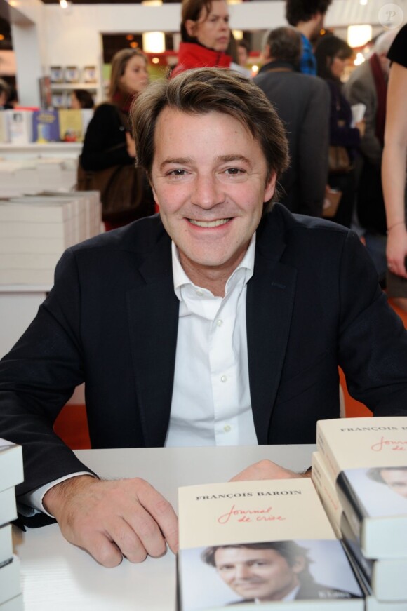 François Baroin au salon du livre 2013 au Parc des Expositions, à Paris, le 23 mars 2013