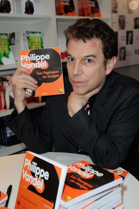 Philippe Vandel au salon du livre 2013 au Parc des Expositions, à Paris, le 23 mars 2013