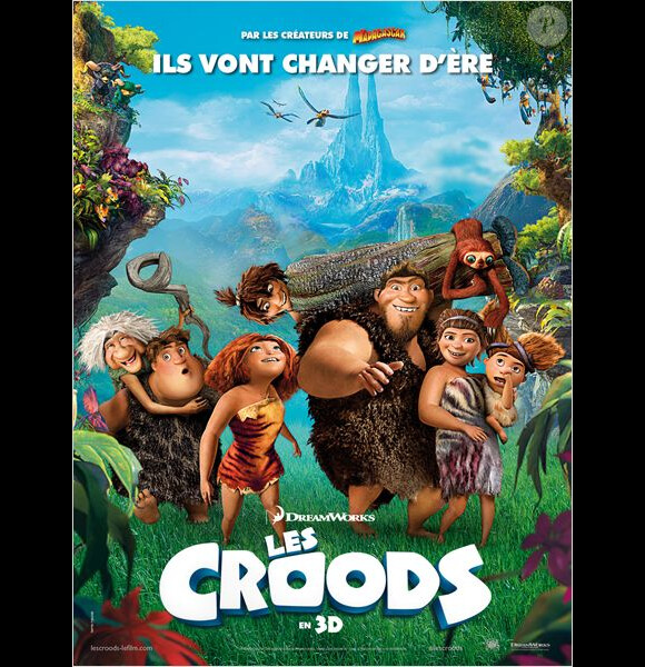 Affiche officielle du film Les Croods.