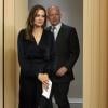 Angelina Jolie et le ministre britannique des affaires étrangères William Hague lors d'une projection de son film Au pays du sang et du miel à Londres, pour le lancement d'une initiative : "empêcher les violences sexuelles", le 29 mai 2012 à Londres