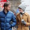Anne Hathaway et son mari Adam Shulman se promènent à New York le 25 mars 2013.