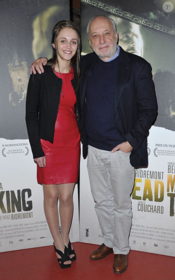 Pauline Burlet et Francois Berléand lors de la première du film Dead Man Talking au Gaumont Opéra à Paris le 25 mars 2013.